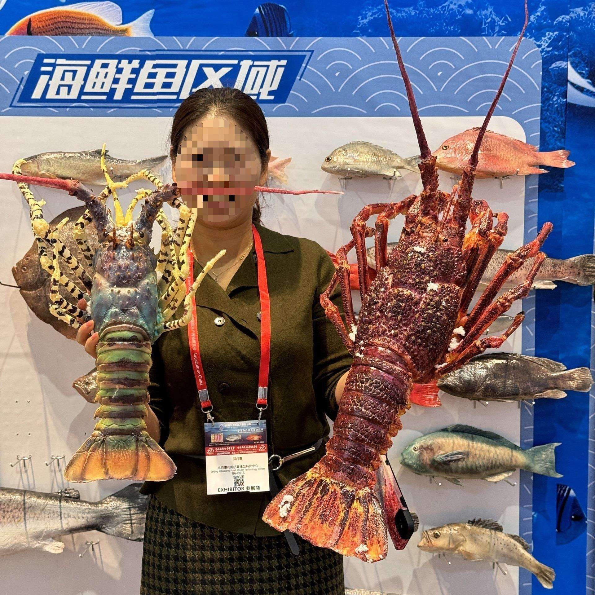 大龙虾模型澳龙青龙古巴龙波龙红龙多款式海鲜道具展台摆设品