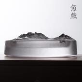 烟潮流 酒吧3所创客厅日式 皿水晶玻璃灰y意烟灰缸家用会禊时尚 个性