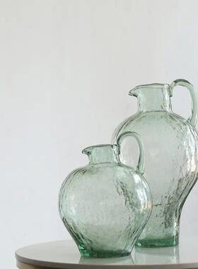碧轩耳气泡壶型提手玻璃花吊钟花设计新品工艺品摆件花