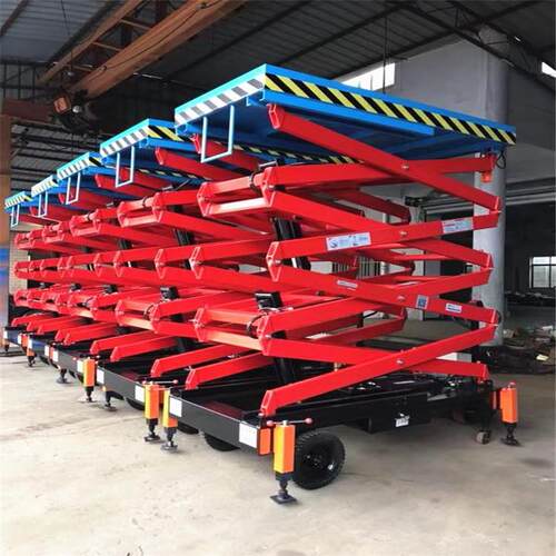 厂家小型移动高空作业平台 四脚交叉自行式高空作业平台