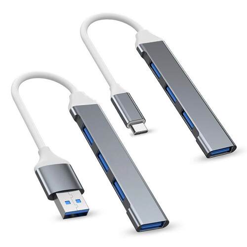 usb hub扩展器四合一集线器typec一拖四扩展坞外接电脑手机转换器