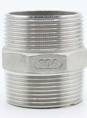 304不锈钢精铸外丝六角对丝外丝水暖配件无缝水管内接头4分6分4寸