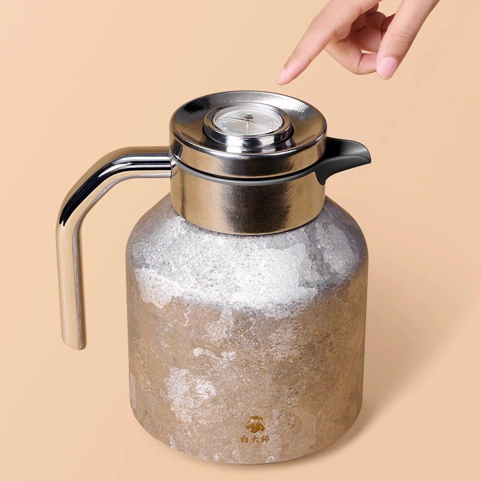 白大师钛壶岁月礼盒套装机械显温焖茶壶保温壶闷茶壶泡茶壶焖泡壶