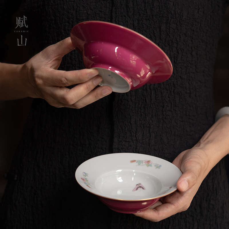 茶盘干茶垫官方丨 台壶泡承盖碗花卉合集茶壶石青 赋托底座山堂锡