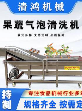 无损伤脐橙橘子洗果机水果清洗打蜡成套设备无花果气泡清洗机