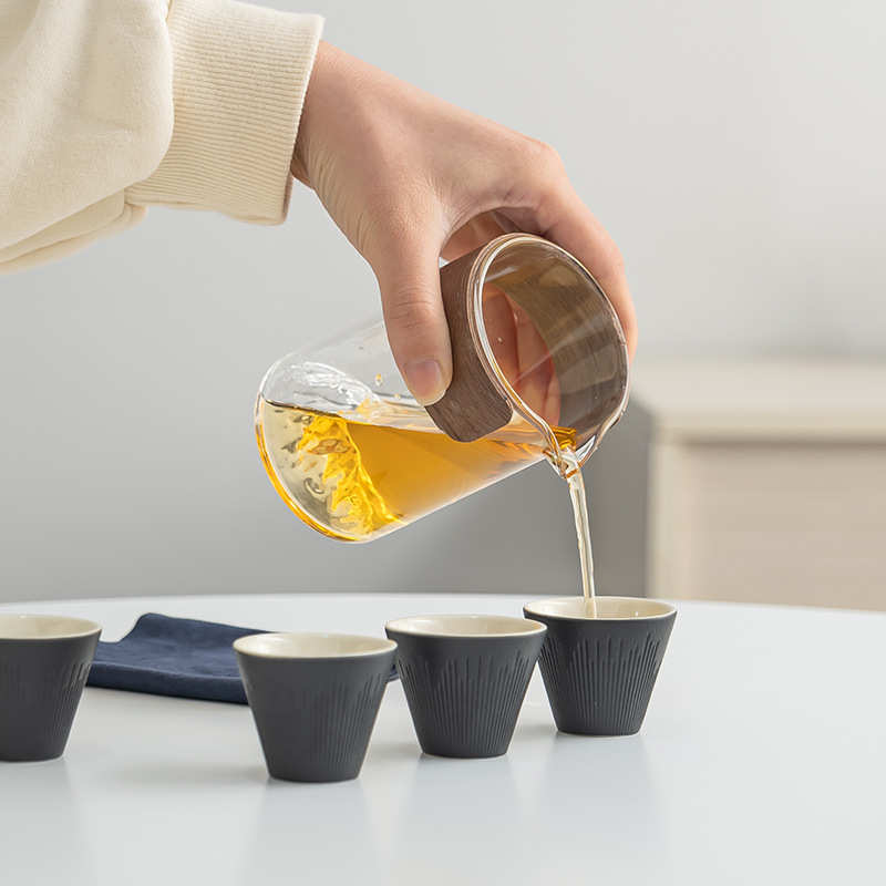 便携式陶瓷快客杯一壶四杯观山旅行茶具随身泡茶壶公司商务伴手礼