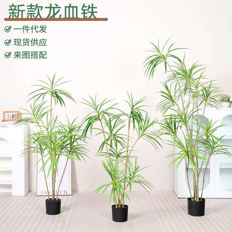 仿真龙舌兰剑麻盆栽热带植物商场装饰摆件龙血树绿植造景观龙舌兰