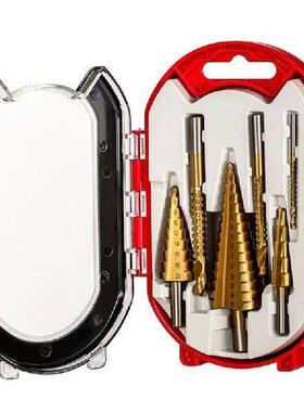 AB08-6-Piece Stepped Serrated Drill Bit Set Triangular