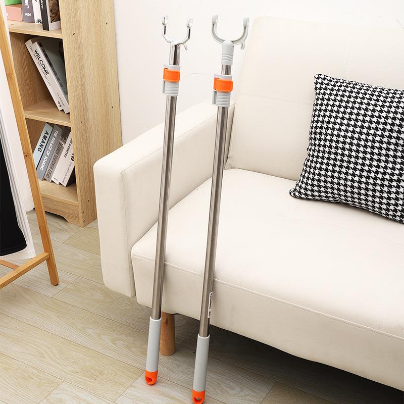 包邮撑衣不锈钢可伸缩衣叉撑衣杆伸缩杆铝合金衣叉塑料衣架晾衣杆