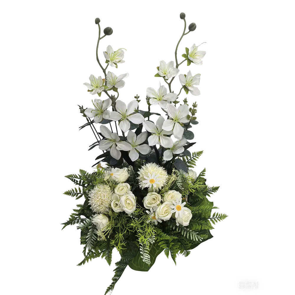 茉莉仿真栽花人造花玫瑰绣球花装饰卧室办公室混合50cm盆家居