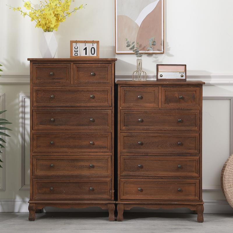 美式823柜实木纳储物斗柜客厅墙小柜子卧靠室五斗餐边柜置物架家