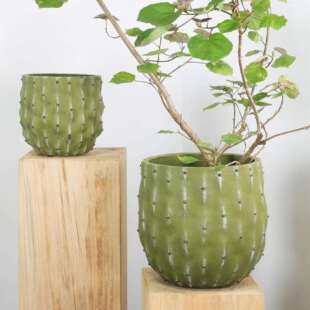 创意仙人掌水泥花盆超大号口径艺术装饰商场民宿阳台户外摆件花器