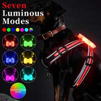 Amazon's popular night dog walking vests, large, medium and small-sized explosion-proof dog straps, LED illuminated chest straps thumbnail 2