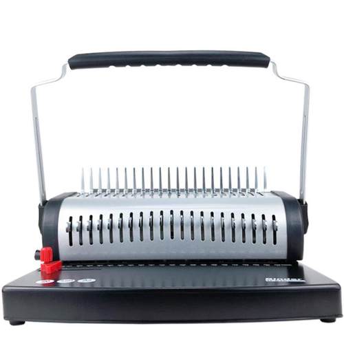 U616胶圈夹条装订机双手柄梳式装订机胶圈21孔打孔机夹条带抽刀