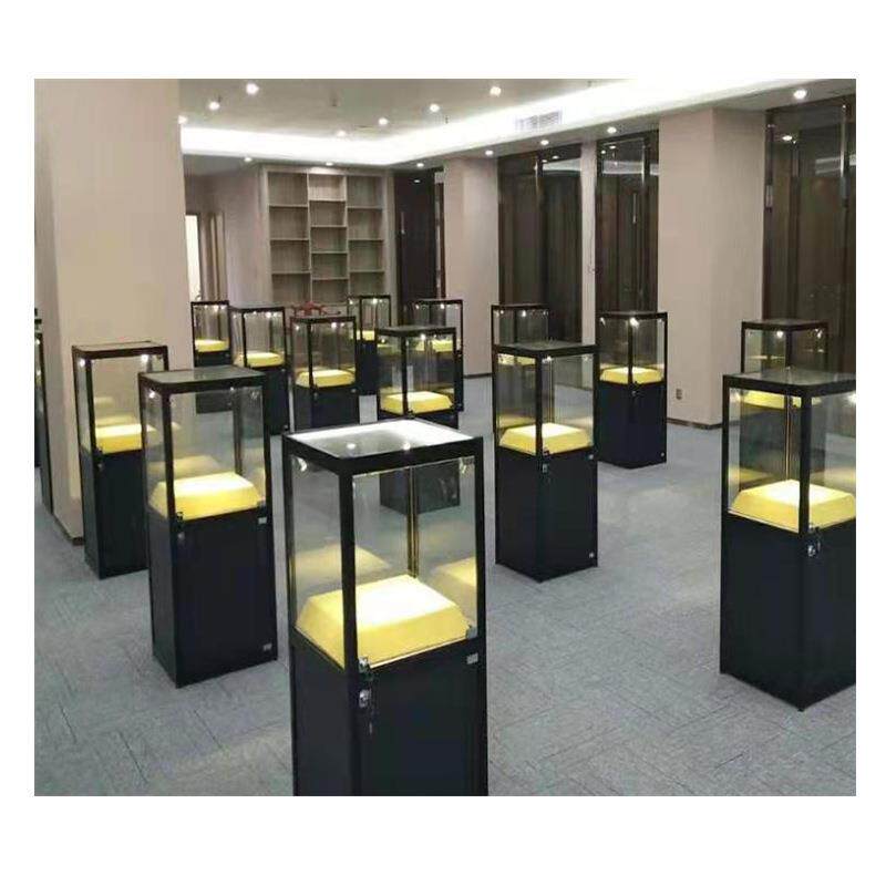 博物馆展示柜展馆立式展架铝合金玻璃珠宝样品展示博物馆展示柜