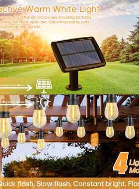 太阳能ST13灯串防摔纯户外防水灯能芯可拆卸太阳T1灯3YNYP-27LEDS