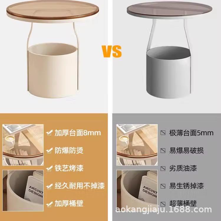 沙发边几简易迷你小桌子简约侧边角几创意茶几阳台圆桌轻奢床头桌