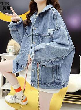 韩国牛仔外套女潮ins2025春秋新款韩版宽松长袖bf风短款夹克上衣