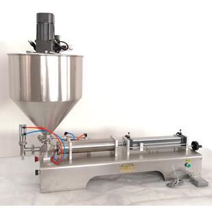 牌卧式 机豆瓣酱灌装 机浓浆灌装 机 气动搅拌酱料灌装