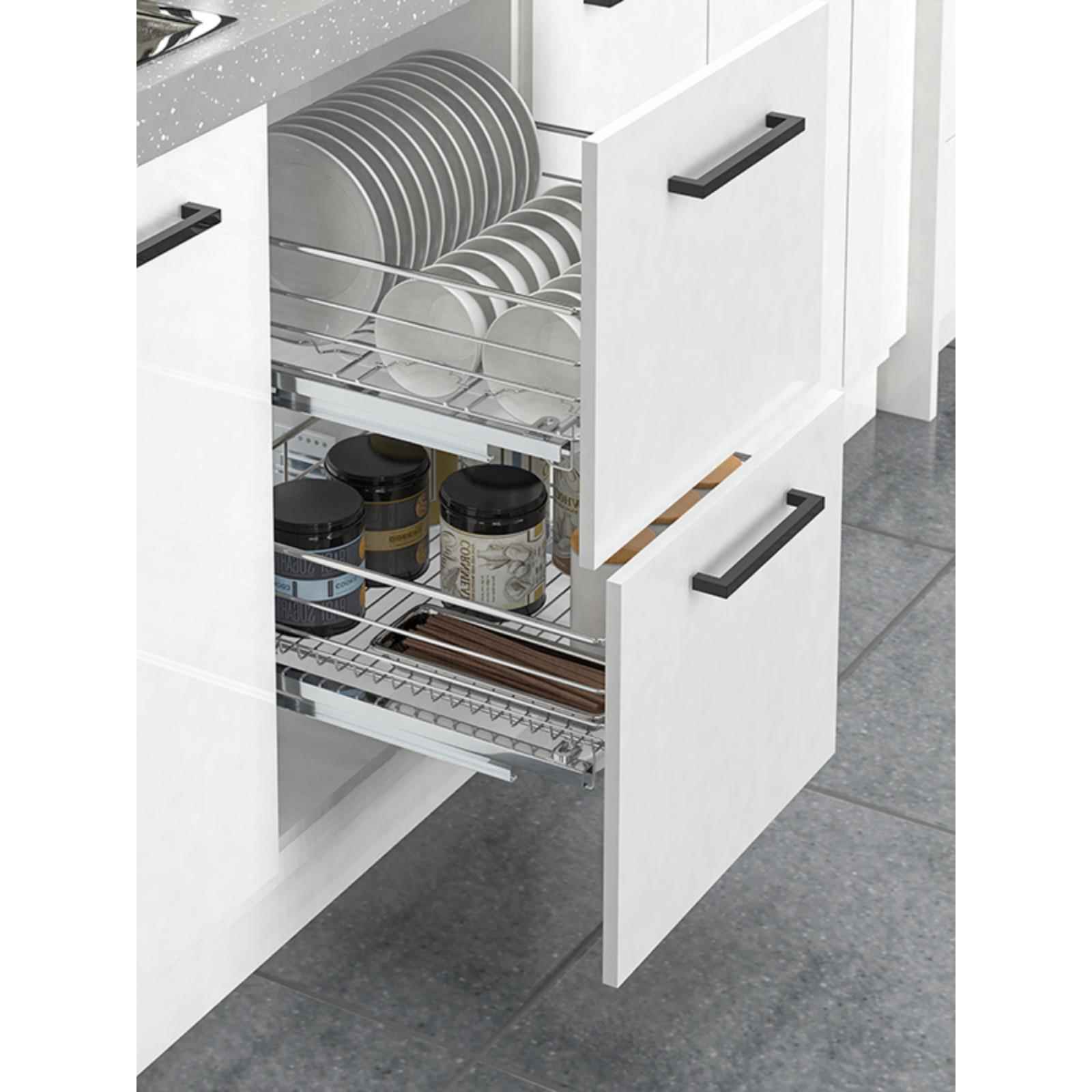 IL304不锈钢拉蓝小号碗蓝00橱0柜4内WJB置调450拉栏50抽屉味篮加