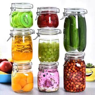 transparent safe sealed jar storage large food glass square