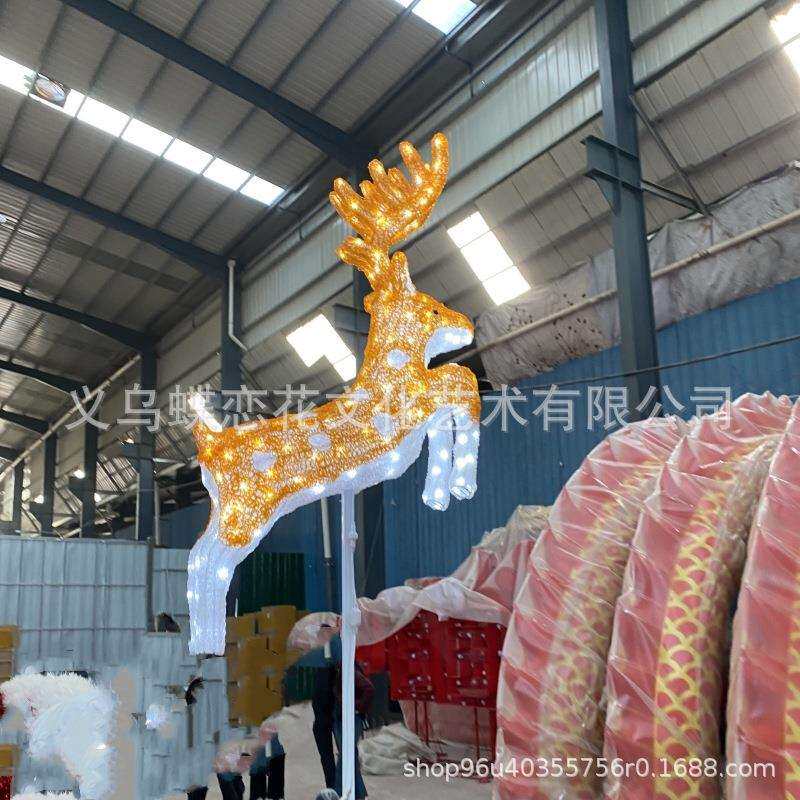 圣诞节大蝴蝶结灯光造型led灯饰陈街型m2024120道景装区亮化饰造