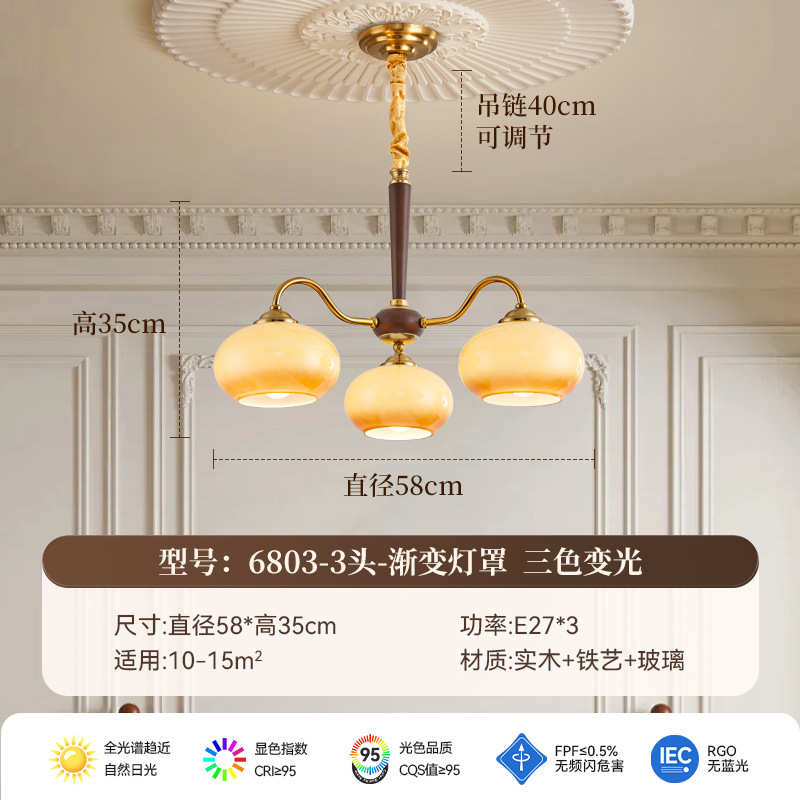 灯具新款魔2025客厅古风中设计师品质感大厅吊灯灯豆高级法式复古