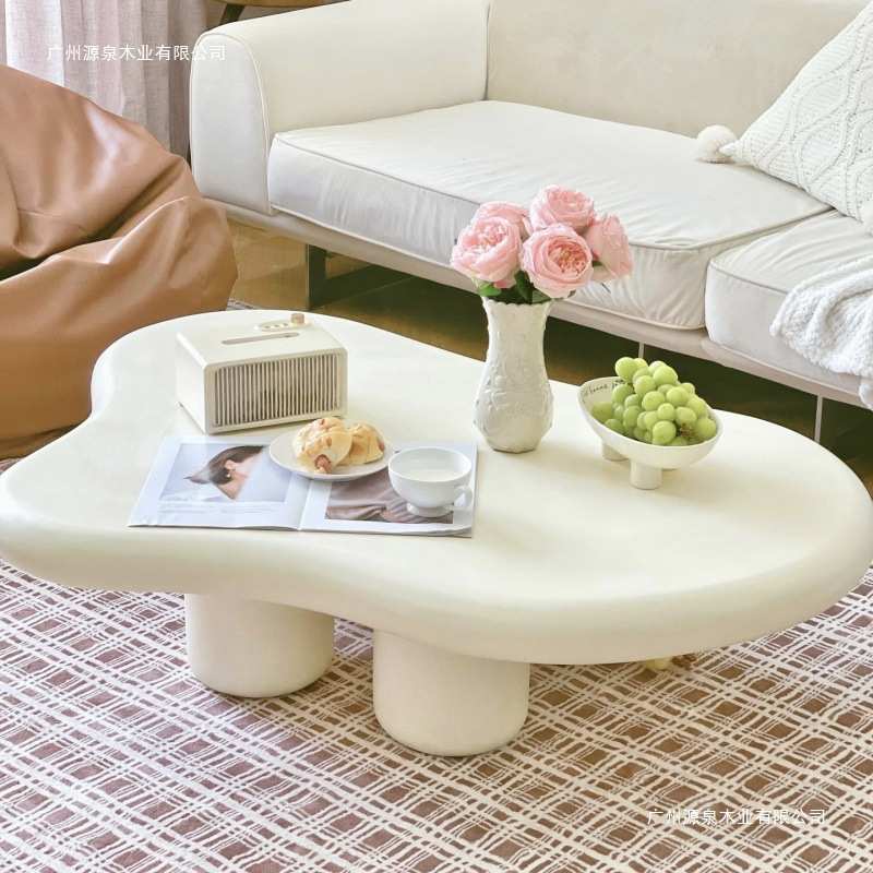 云朵茶几客厅家用小户型奶油风网红简约现代异形矮桌侘寂风小桌子