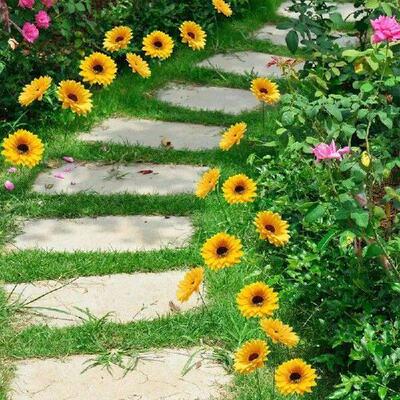 Garden Stakes Decorative Metal Sunflower Stake Spring Decor