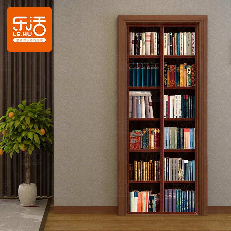 覆古画柜门贴纸餐厅木门装修创意不干胶装饰防水门贴纸卧室滑动