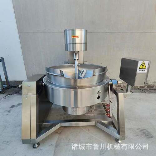 大型全自动行星搅拌炒锅燃气辣椒酱料搅拌炒锅火锅底料炒料熬酱机