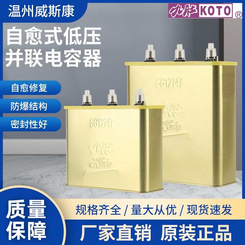 温州威斯康KOTO九肚BSMJWX0.4-12-3/1 自愈式低压并联电力电容器