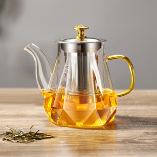 电陶炉 茶壶家用养生壶泡茶单壶耐高温玻璃茶壶滤网内置茶具套装