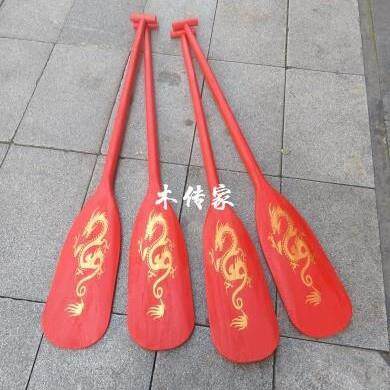 龙图腾轻圆尾划桨龙舟木质cos实木表演道具装饰儿童摆件船桨加厚