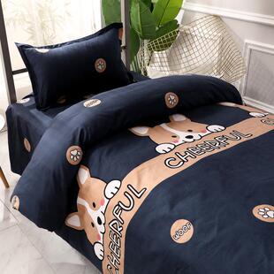 宿舍床单BxJaGjzR三件加厚耐脏被套3件套套褥子套生学单
