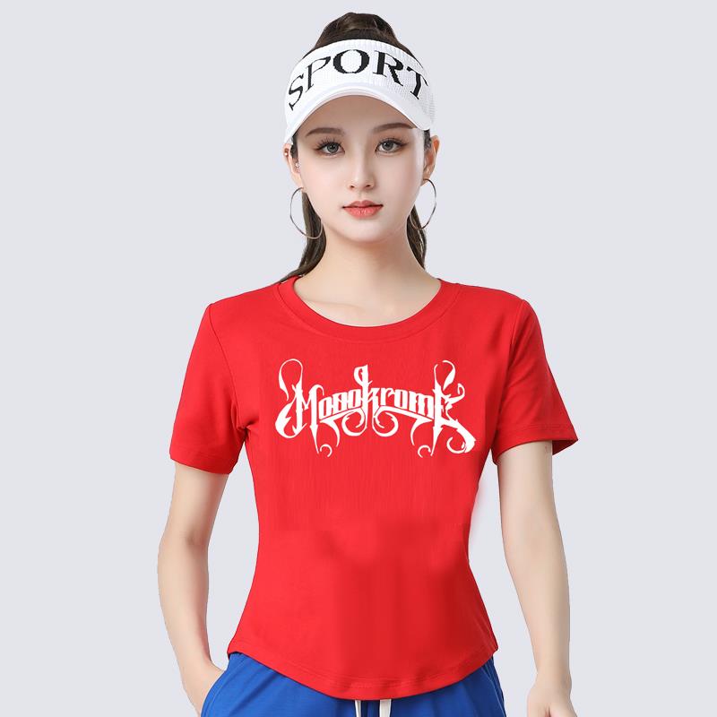 新款秋季新款广场舞服装短袖套装女士健身操休闲服装团体演出服跳