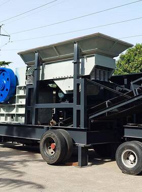 移动颚式破碎机油电两用鄂破建筑垃圾粉碎机石头花岗岩制砂机