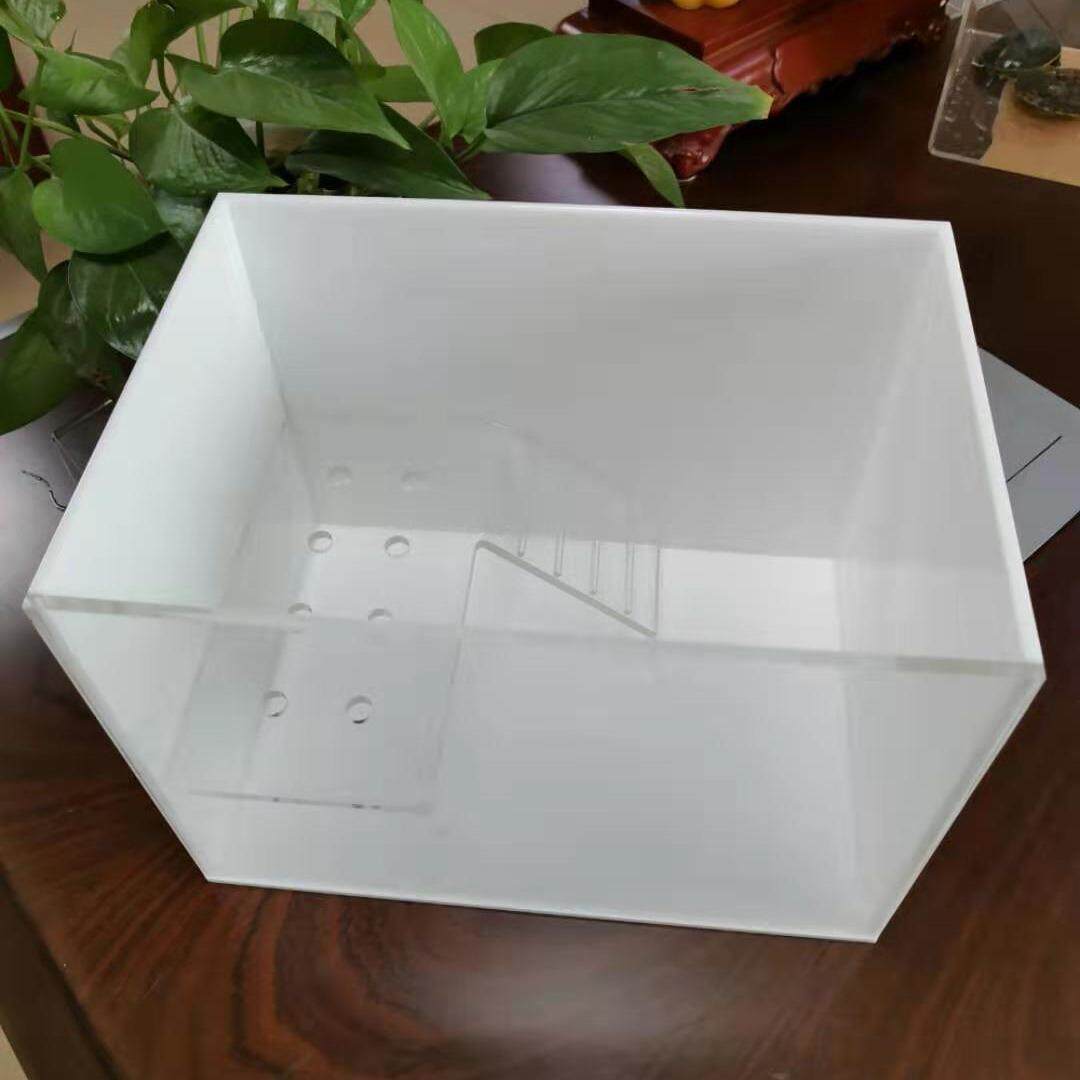 亚克力超白鱼缸裸缸开放式水族箱桌面小型长方形水草缸乌龟缸
