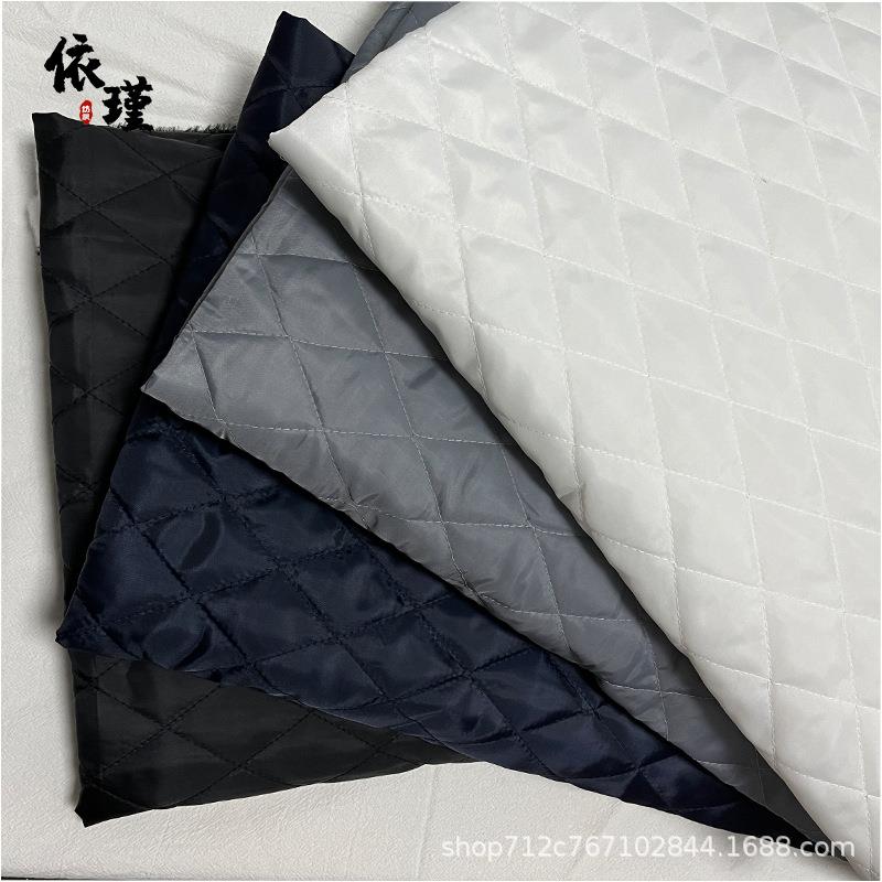 涤塔夫绗棉 压棉 绗缝棉衣夹棉里布布料加密立体加棉面料平纹