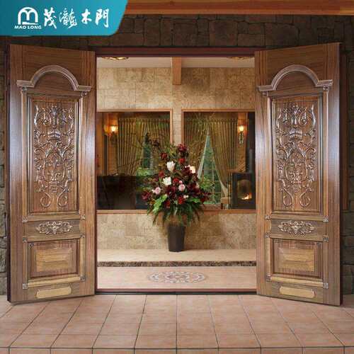 烤漆复合门实木门厂家隔音安全防盗门入户门家用室内双开大门