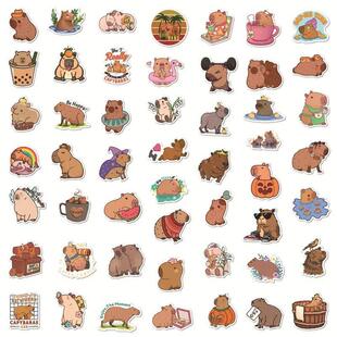 50PCS Cute Capybara PVC Sticker Aesthetic Children