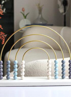 现代简创意拱形球珠柜子摆件客厅儿童样约圆板房办HTB公室电视装