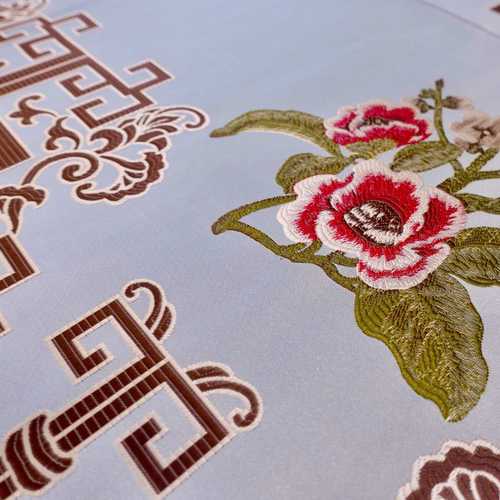 新中式花语阁高精密提花面料红木家具沙发布坐垫抱枕套桌旗面料