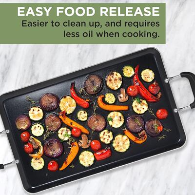 Nonstick Double Burner Griddle Pots and Pans Cooking