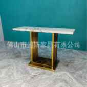 不锈玄关轻奢玄关534钢柜玄关饰桌入户装 大厅端景台玄关酒店案条