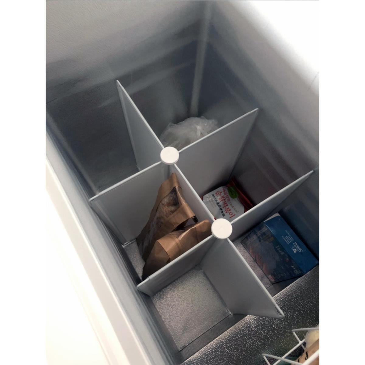 冰箱隔板冰柜内部置物架子分格分类雪糕隔断收纳冷柜挡板食品食品