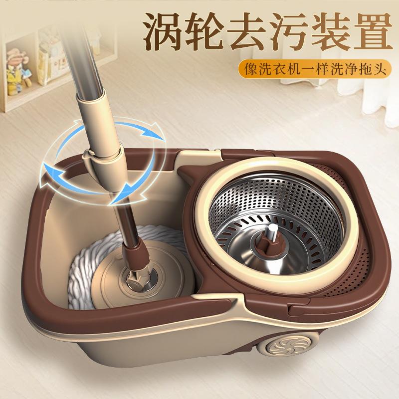 旋拖手把带桶旋式脱水967甩干免洗墩布懒人转转带滚轮拖布桶家用