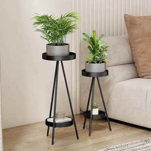 轻OPD奢架子室内家花用时尚 物架圆形绿萝 铁简易艺花架子置落地式