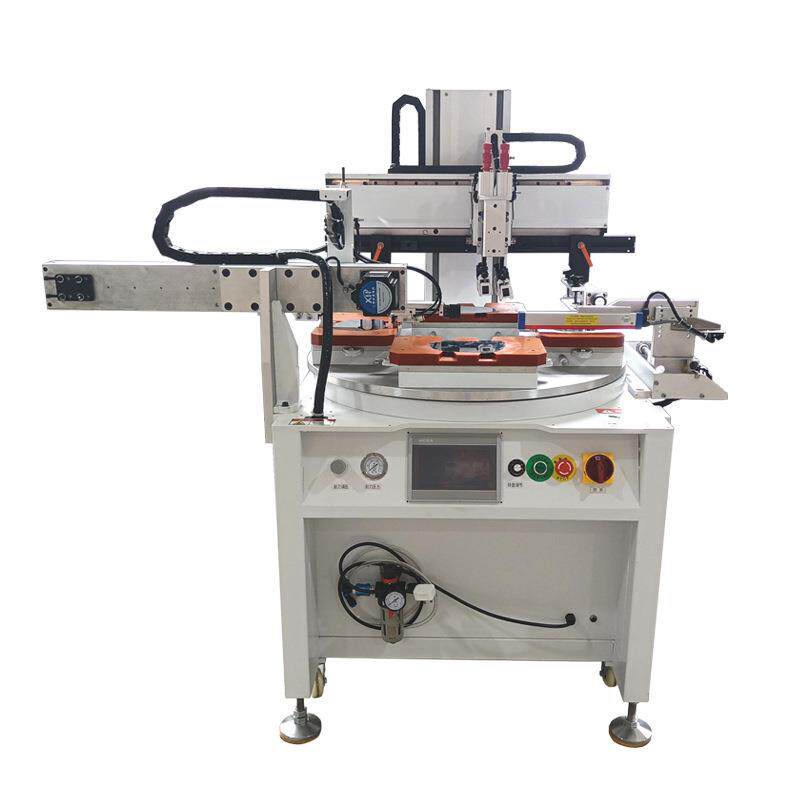 后视镜玻璃丝印机汽车配件平面网印机半自动转盘丝网印刷机