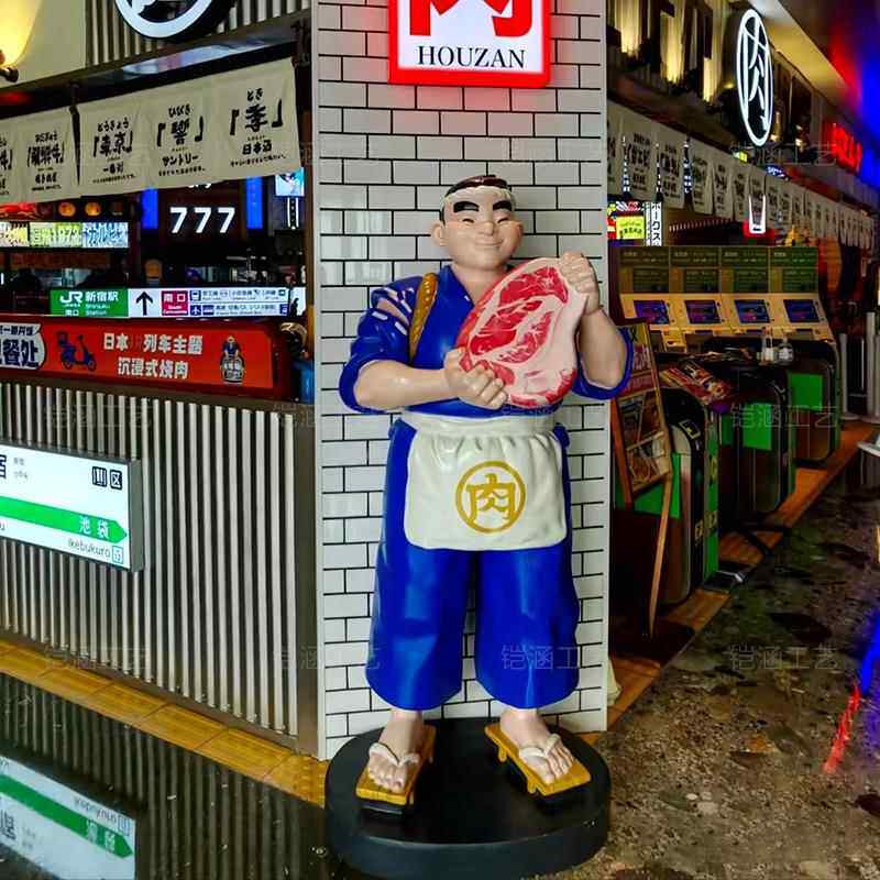 新款直销玻璃钢雕塑超大型仿真牛肉模型餐厅门头招牌壁挂装饰网红